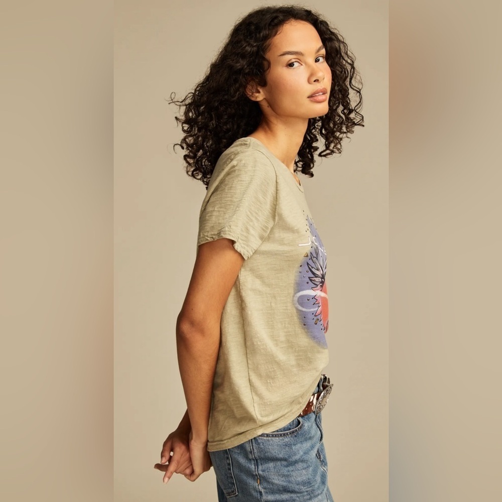 NWT Lucky Brand Journey Heart Classic Crew - Picture 3 of 6